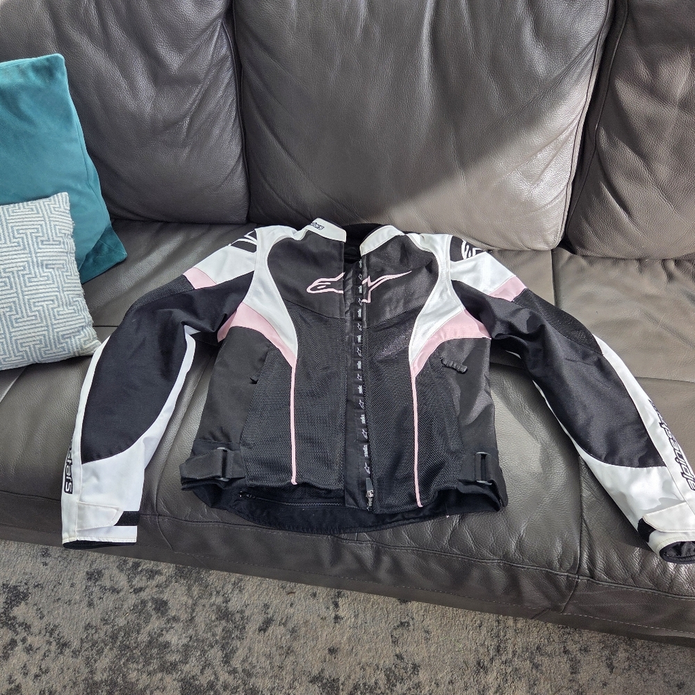 Alpinestars Women's Black, White, and Pink Jacket